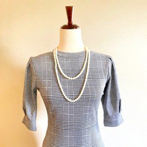 Plaid Pencil Work Dress